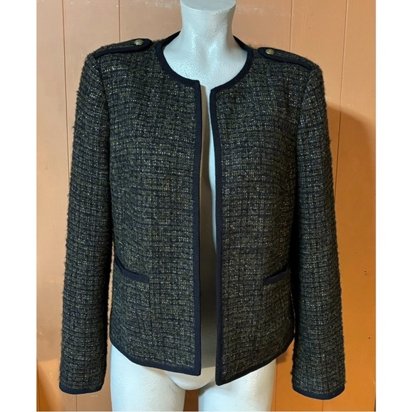 Talbots Tweed Blazer Black Brown & Metallic 8 - Picture 2 of 14
